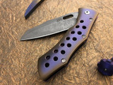 ED Cope Designs SR.33 Purple Anodized Titanium Milled XHP Acid Wash Blade 2018