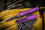 Microtech UTX-70 OTF Automatic Knife Violet 2.4\" Dagger Black 147-1VI