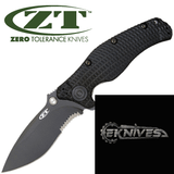 ZERO TOLERANCE 0200 BLACK G10 154CM 4" COMBO BLADE ZT0200ST