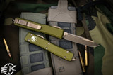 Microtech Ultratech OTF Automatic Knife OD Green 3.4\" Drop Point Bronze  121-13OD