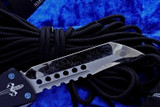 Marfione Custom Hellhound Combat Troodon Ice Blue Accents Cracked Ice Polish M390