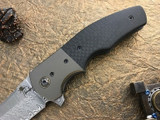 Kirby Lambert Crossroads Marbled Carbon, Titanium Bolsters, Damasteel