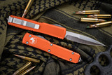 Microtech Ultratech OTF Automatic Knife Orange 3.4\" Satin Bayonet 120-4OR