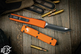 Microtech Ultratech OTF Automatic Knife Orange 3.4\" Tanto Black 123-1OR 