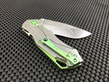 MICROTECH MARFIONE CUSTOM KNIVES STARLORD GREEN TITANIUM POLISHED