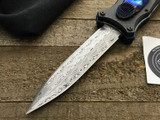 G&G Hawk Knives Custom Deadlock Model A OTF 3.75" Damascus D/E Dagger