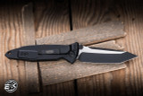 Microtech Socom Elite Manual Folding Knife Aluminum/Grip Inlay 4" M390 Tanto Black 161-1T