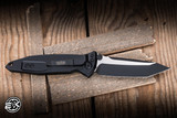 Microtech Socom Elite Manual Folding Knife Aluminum/Grip Inlay 4\" M390 Tanto Black 161-1T