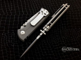 Ramon Chaves Knives 228 Tumbled Stonewash Titanium Skull Clip