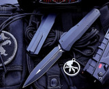 Microtech Cypher Smooth Handle OTF DE 4" Black M390 242S-1T