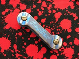 KEYBAR Chaves Knives Edition Blue Titanium Skull Clip USN G9