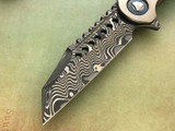 Marfione Custom Warhound Folder Blue Accents Nichols Damascus TKI 2018