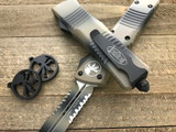 Microtech Combat Troodon Tan Camo DE Serrated 142-2TC