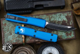 Microtech Ultratech OTF Automatic Blue 3.4" Tanto Black Serrated 123-2BL