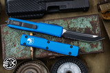 Microtech Ultratech OTF Automatic Blue 3.4\" Tanto Black Serrated 123-2BL