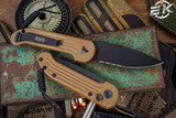 Microtech LUDT Automatic Folding Knife Tan 3.4" Black Serrated 135-2TA