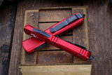 Microtech Ultratech OTF Automatic Knife Red 3.4" Tanto Black 123-1RD