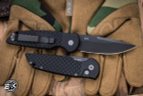 ProTech TR-3 X1 Automatic Folding Knife Black Fish Scale 3.5" Black