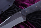 Jonathan McNees Tanto Recurve Fixed Blade Carbon Fiber Copper Hardware CPM 154 Satin