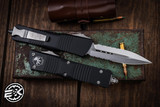 Microtech Combat Troodon OTF Automatic Knife 3.8\" Dagger Stonewash Serrated 142-11