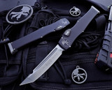 Microtech Halo 6 VI Black OTF Tanto M390 Stonewash 250-10