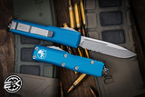  Microtech UTX-85 Blue SE Stonewash Serrated 231-11BL