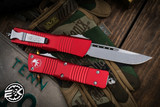Microtech Combat Troodon OTF Automatic Knife Red 3.8\" Drop Point Stonewash 143-10RD
