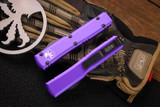 Microtech Ultratech OTF Automatic Knife Purple 3.4" Bayonet Black Serrated 120-2PU