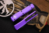 Microtech Ultratech OTF Automatic Knife Purple 3.4" Dagger Black 122-1PU