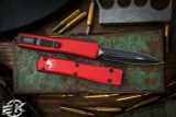 Microtech Ultratech OTF Automatic Knife Red 3.4" Dagger Black 122-1RD