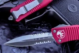 Microtech Troodon OTF Automatic Knife Red D/E 3" 204P Satin Serrated 138-5RD