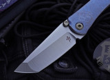 Borka Blades SBTF Blue Anodized Titanium Satin Tanto M390 2018 (Borka Hank/Pen Included)