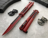 Microtech Tachyon III "Deadpool" Red/Black Balisong SE 173-1DP