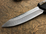 Heretic Knives Cleric OTF Black/Marble CF Auto SE 3.5" Damascus