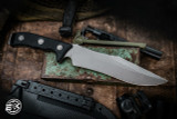 Microtech Arbiter Fixed Blade Knife Black Polymer 8.75" M390 Apocalyptic Stonewash 104-10AP