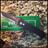 PROTECH KNIVES EMERSON CQC7 AUTO 3.25" TANTO BLACK PLAIN BLADE E7T07