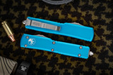 Microtech UTX-70 Turquoise OTF Automatic 2.4\" Dagger Stonewash 147-10TQ
