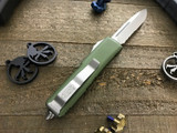 Microtech UTX-85 Green OTF S/E Satin Serrated 231-5GR