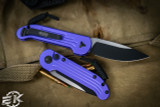Microtech LUDT Purple Aluminum Automatic Folding Knife 3.4" Black 135-1PU