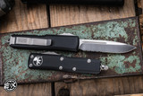 Microtech UTX-85 OTF Automatic Knife 3\" M390 Drop Point Satin Serrated 231-5