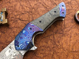 Jeff Vandermeulen Custom Executioner MokuTi Bolsters Marbled Carbon Fiber Scale Damasteel Cleaver #11