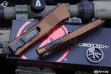 Microtech Combat Troodon Tan OTF Automatic 3.8" Black Tanto Serrated 144-3TA