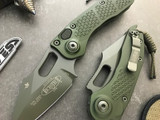 Microtech/Borka Blades Stitch Green Auto M390 169-1GR