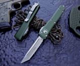 Microtech Ultratech OD Green OTF Tanto Satin Serrated 123-6OD