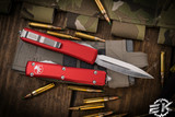 Microtech Ultratech OTF Automatic Knife Red 3.4\" Satin Dagger 122-4RD