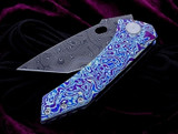 ExtremAddiction Mini FMJ Blue MokuTi Polished Nichols Damascus
