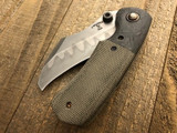 Jonathan McNees Hawkbill Prototype Marble Carbon Fiber/Micarta ZircuTi Accents W2 Hamon Hawkbill