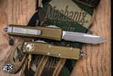 Microtech UTX-85 Green OTF Automatic 3" M390 Apocalyptic Serrated 231-11APOD