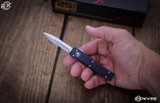 Microtech UTX-70 OTF Automatic Knife 2.4" Dagger Stonewash Serrated 147-11