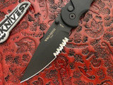 Protech TR-4 Tactical Response Button Lock Manual Knife MA 4" DLC Serrated TR-4MA.4